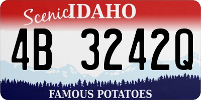 ID license plate 4B3242Q