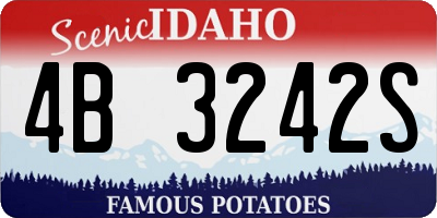 ID license plate 4B3242S