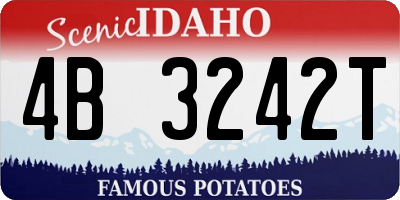 ID license plate 4B3242T