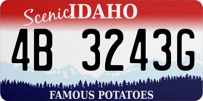 ID license plate 4B3243G