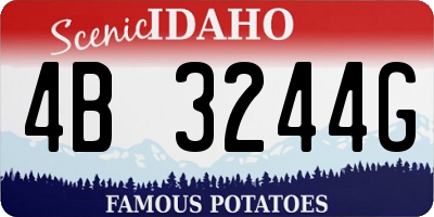 ID license plate 4B3244G