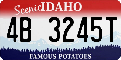 ID license plate 4B3245T