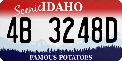 ID license plate 4B3248D
