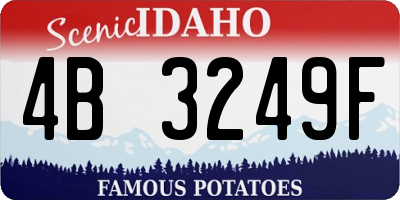 ID license plate 4B3249F