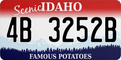 ID license plate 4B3252B