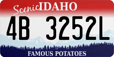 ID license plate 4B3252L