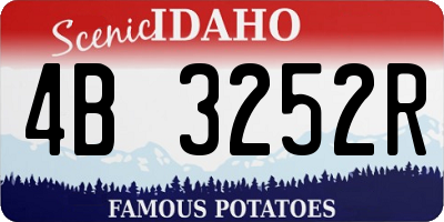ID license plate 4B3252R
