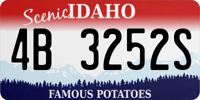 ID license plate 4B3252S