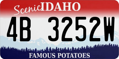 ID license plate 4B3252W