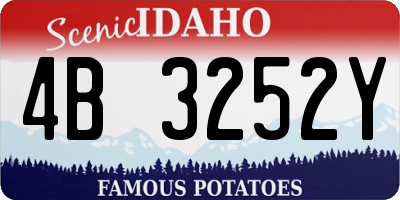 ID license plate 4B3252Y