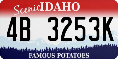 ID license plate 4B3253K