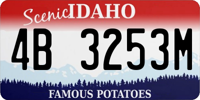 ID license plate 4B3253M