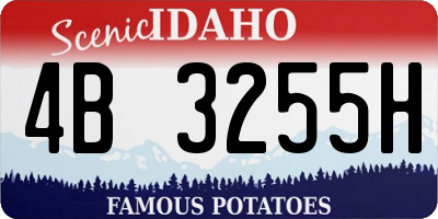 ID license plate 4B3255H