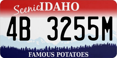 ID license plate 4B3255M