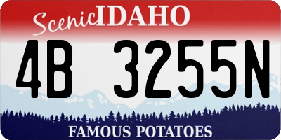 ID license plate 4B3255N