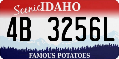 ID license plate 4B3256L