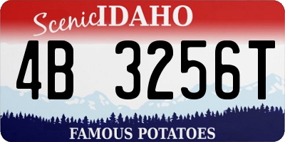 ID license plate 4B3256T