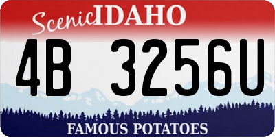 ID license plate 4B3256U