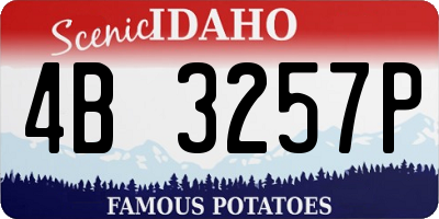 ID license plate 4B3257P