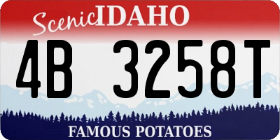 ID license plate 4B3258T