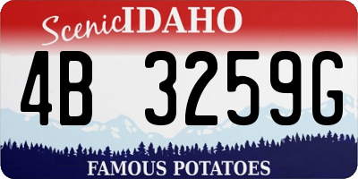 ID license plate 4B3259G