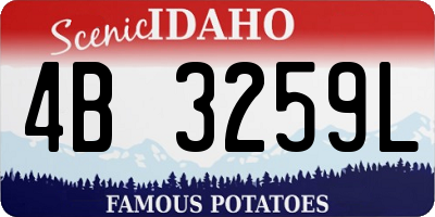 ID license plate 4B3259L