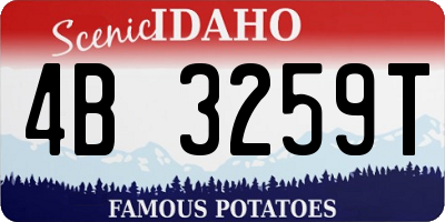 ID license plate 4B3259T