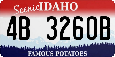 ID license plate 4B3260B