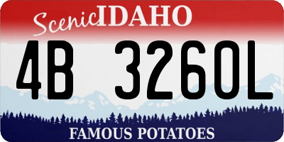 ID license plate 4B3260L