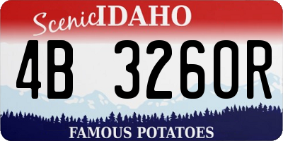 ID license plate 4B3260R
