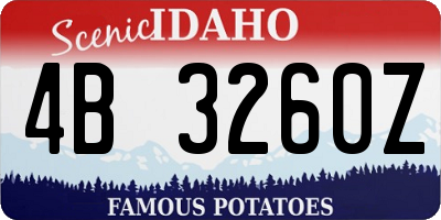 ID license plate 4B3260Z