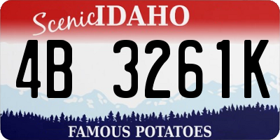 ID license plate 4B3261K