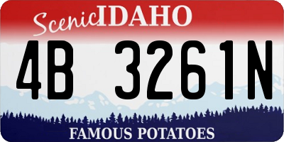 ID license plate 4B3261N