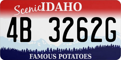 ID license plate 4B3262G