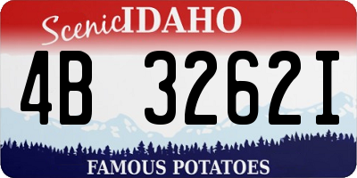 ID license plate 4B3262I