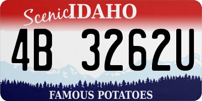 ID license plate 4B3262U