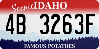 ID license plate 4B3263F