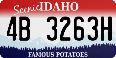 ID license plate 4B3263H