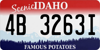 ID license plate 4B3263I