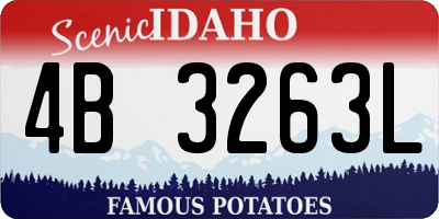 ID license plate 4B3263L