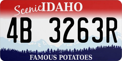 ID license plate 4B3263R