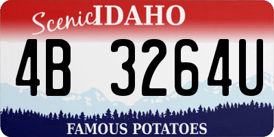 ID license plate 4B3264U