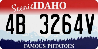 ID license plate 4B3264V