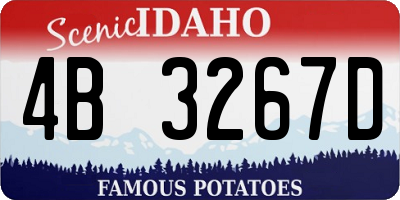 ID license plate 4B3267D