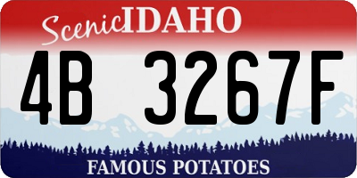 ID license plate 4B3267F