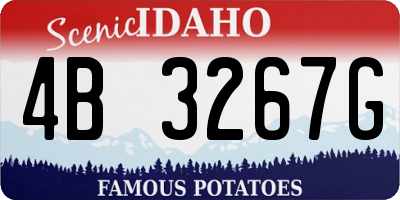 ID license plate 4B3267G