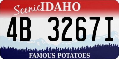 ID license plate 4B3267I