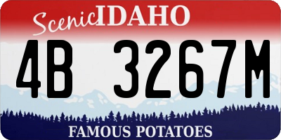 ID license plate 4B3267M