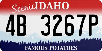 ID license plate 4B3267P