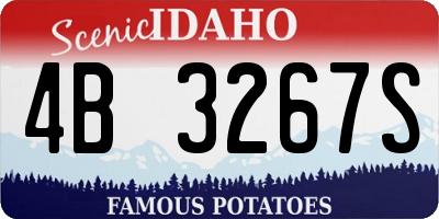 ID license plate 4B3267S